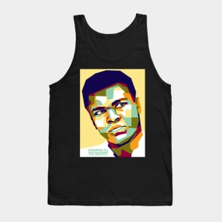 Pop art The Greatest ali in WPAP Tank Top